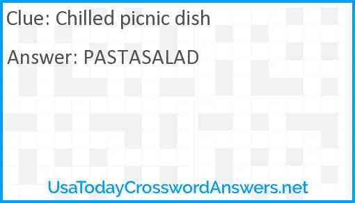 Chilled picnic dish Answer