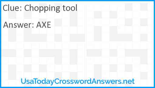 Chopping tool Answer