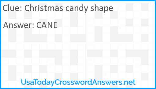 Christmas candy shape Answer
