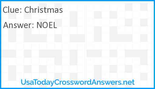 Christmas ____ Answer