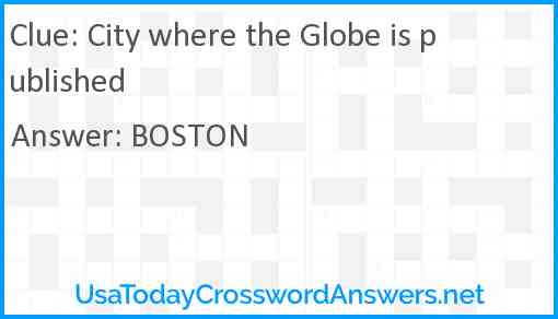 City where the Globe is published Answer