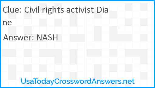 Civil rights activist Diane Answer