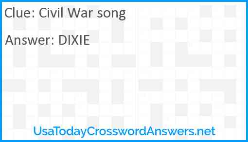 Civil War song Answer