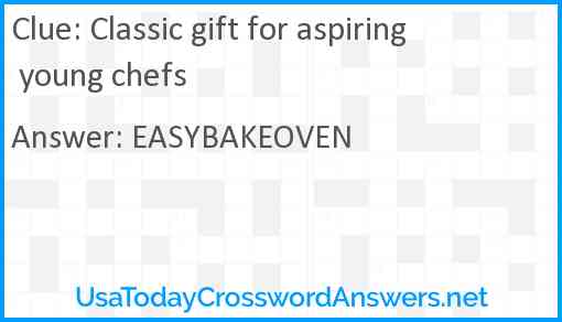 Classic gift for aspiring young chefs Answer