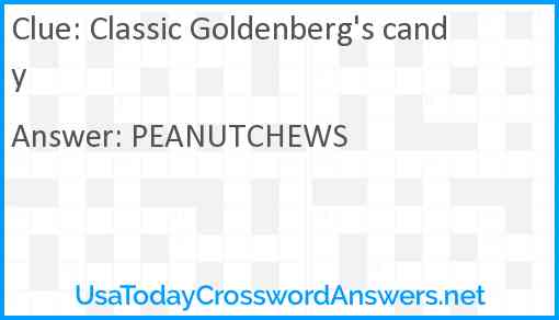 Classic Goldenberg's candy Answer