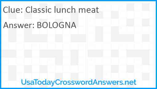 Classic lunch meat Answer