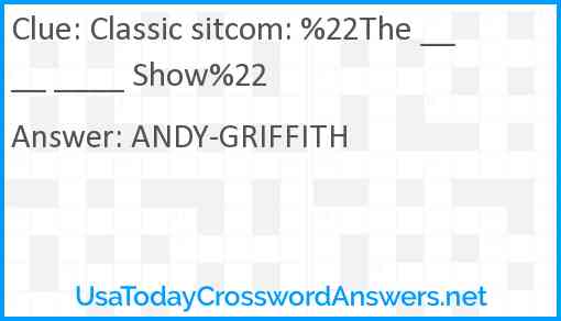 Classic sitcom: %22The ____ ____ Show%22 Answer