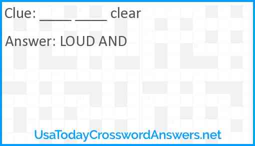 ____ ____ clear Answer