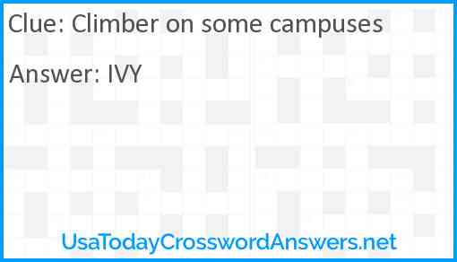Climber on some campuses Answer