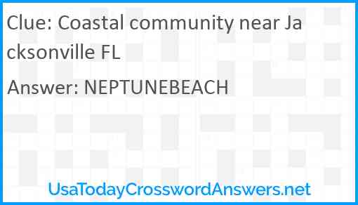 Coastal community near Jacksonville FL Answer