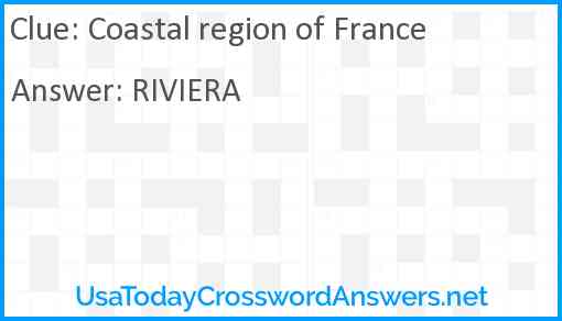 Coastal region of France Answer
