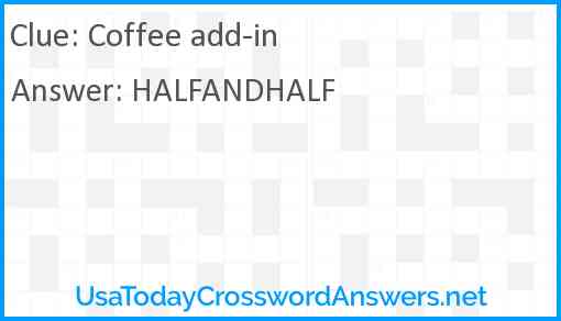 Coffee add-in Answer