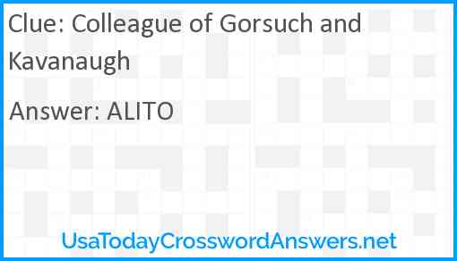 Colleague of Gorsuch and Kavanaugh Answer