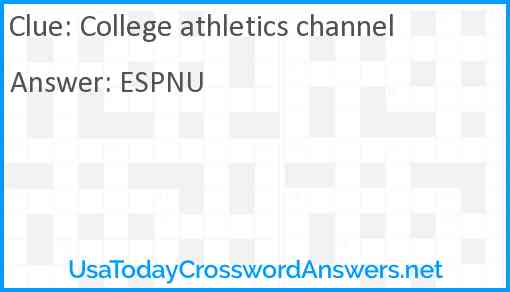 College athletics channel Answer