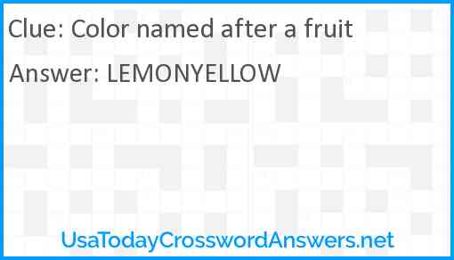 Color named after a fruit Answer