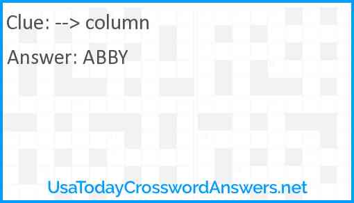 --> column Answer