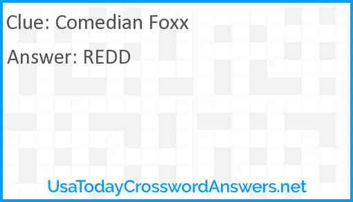 Comedian Foxx Answer