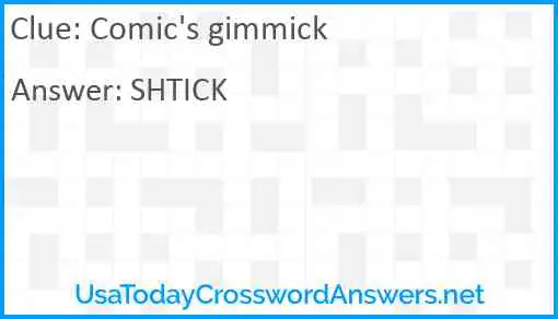 Comic's gimmick Answer