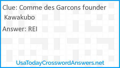 Comme des Garcons founder Kawakubo Answer