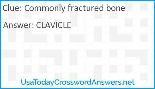 Commonly fractured bone Answer