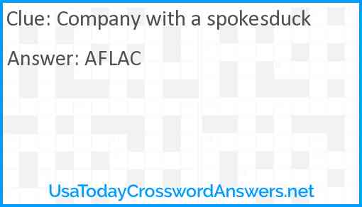 Company with a spokesduck Answer