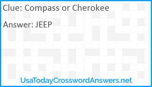 Compass or Cherokee Answer