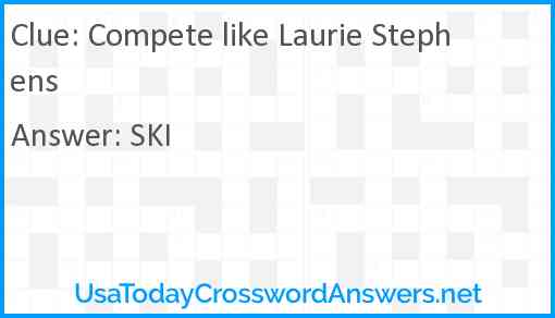 Compete like Laurie Stephens Answer