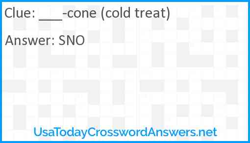 ___-cone (cold treat) Answer