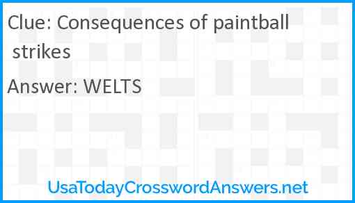 Consequences of paintball strikes Answer