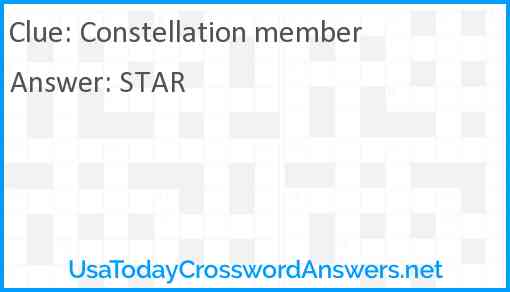 Constellation member Answer