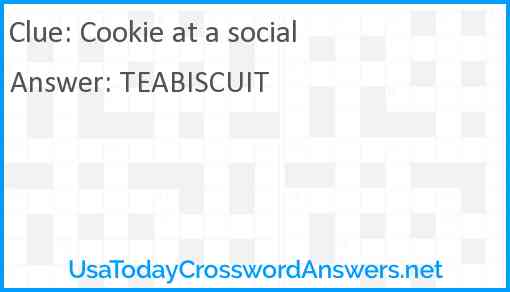 Cookie at a social Answer