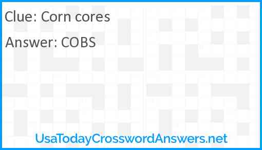 Corn cores Answer