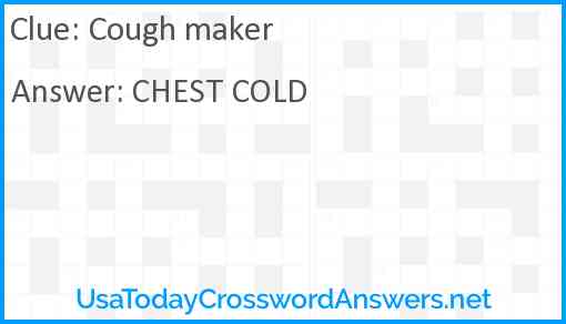 Cough maker Answer