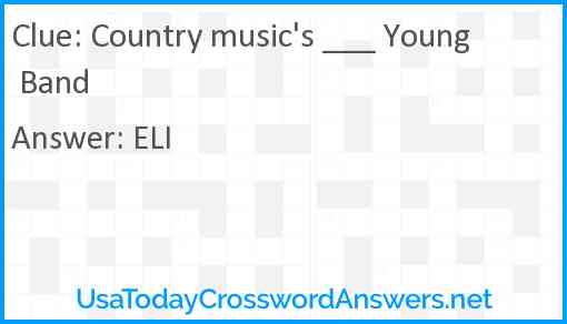 Country music's ___ Young Band Answer