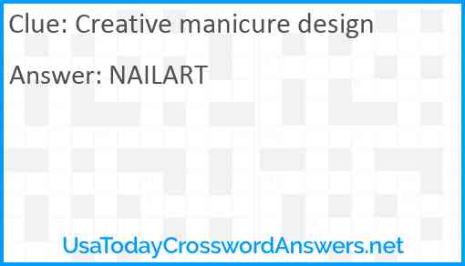 Creative manicure design Answer