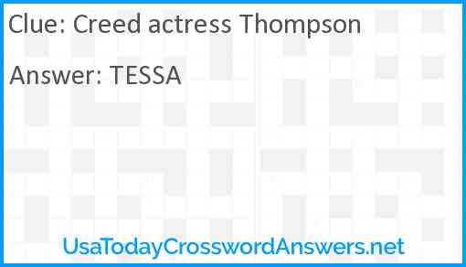 Creed actress Thompson Answer