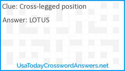 Cross-legged position Answer