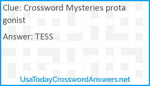 Crossword Mysteries protagonist Answer