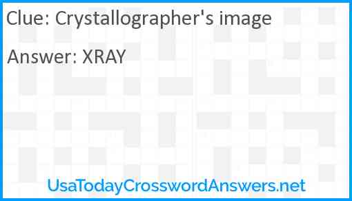 Crystallographer's image Answer