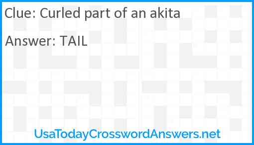 Curled part of an akita Answer