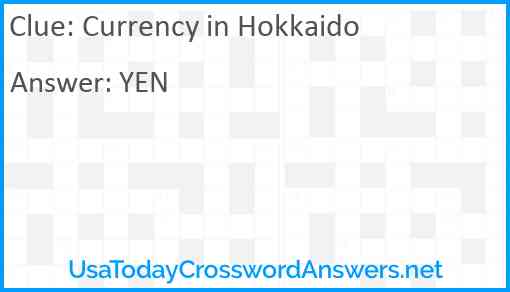 Currency in Hokkaido Answer