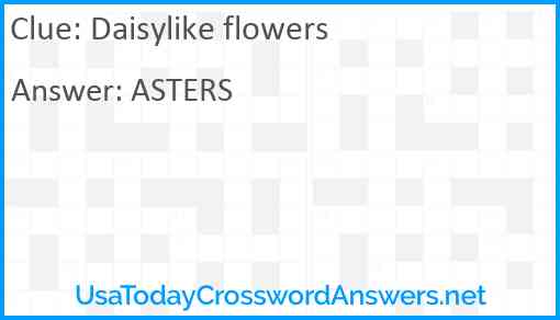 Daisylike flowers Answer
