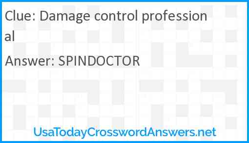 Damage control professional Answer