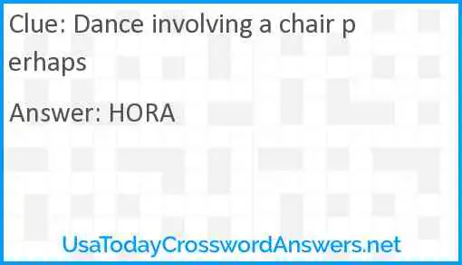 Dance involving a chair perhaps Answer