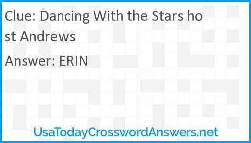 Dancing With the Stars host Andrews Answer