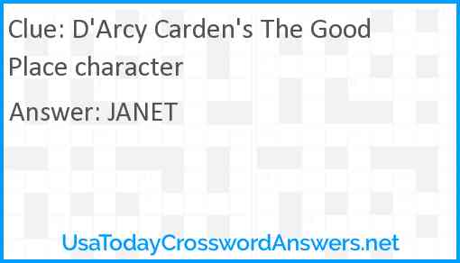 D'Arcy Carden's The Good Place character Answer