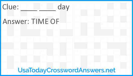 --> ____ day!' Answer