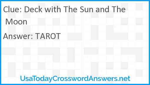 Deck with The Sun and The Moon Answer