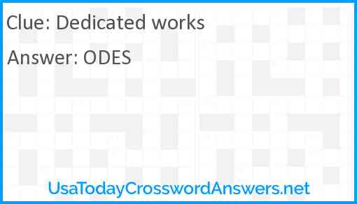 Dedicated works Answer