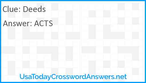 Deeds Answer
